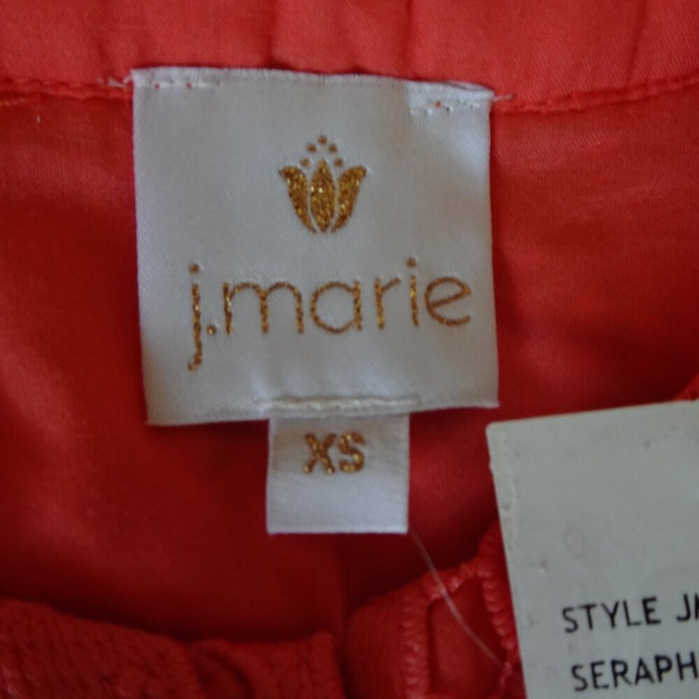 J.Marie Seraphina Dress Size XS Pink Coral Short Floral 3D Lace Long Sleeve - Picture 6 of 8